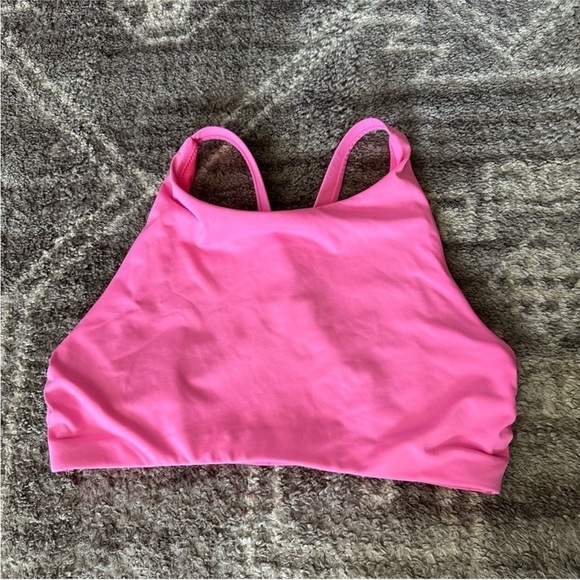 Athleta High Neck Bikini Swim Top Hot Pink XS - Picture 3 of 7